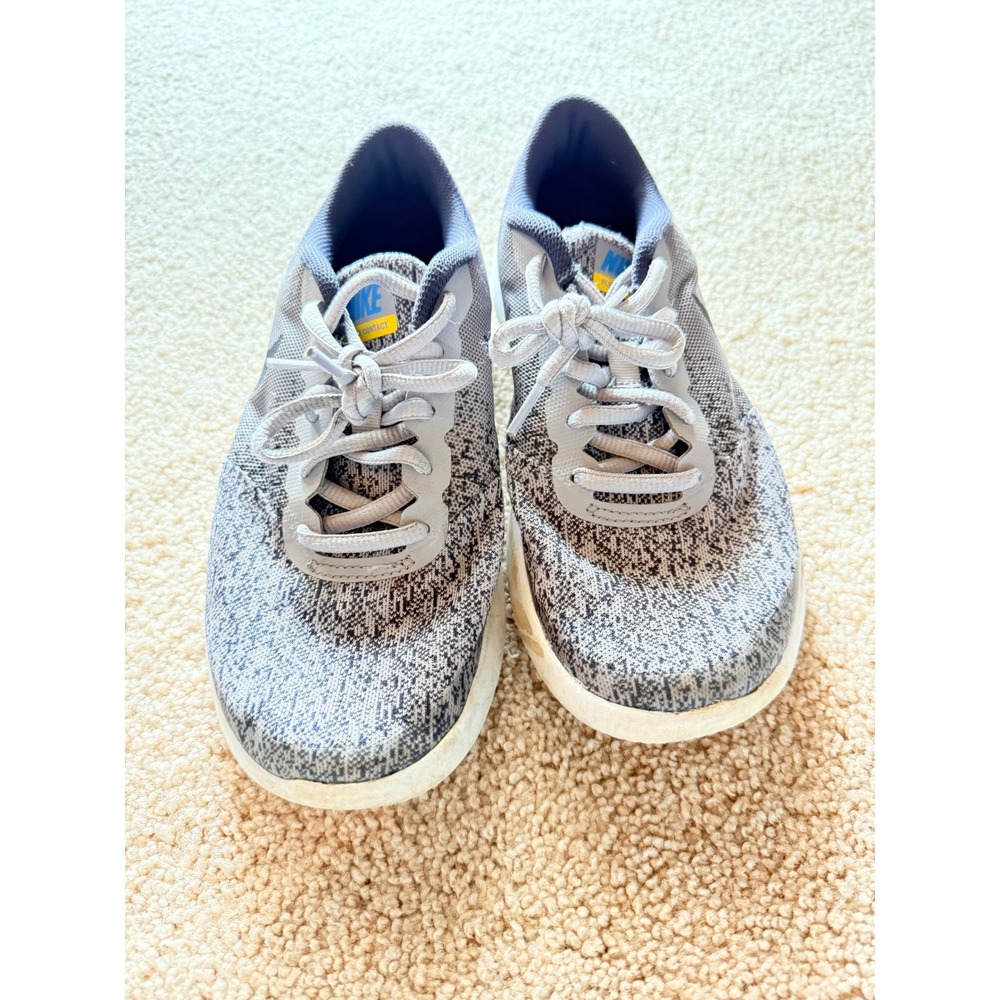 Nike Flex Contact Wolf Grey White Blue Yellow Running Shoes 917932-008 6Y